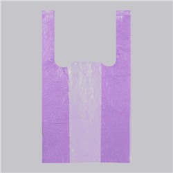 Пакет "Фиолетовый", полиэтиленовый, майка, 25 х 45 см, 10 мкм