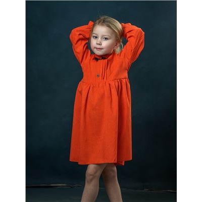Платье Вельвет-бантик, цвет: оранж