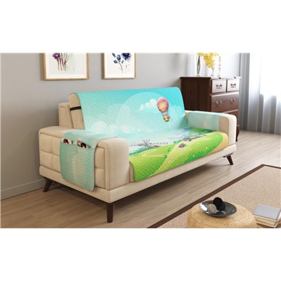 Дивандек на 3х местный диван с подлокотниками, 195*165 см. + 30 см. клапан арт. ДДСМ023-11081-СД.М0006