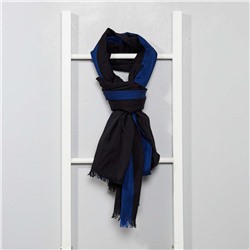 Двухцветный платок из хлопка - черный