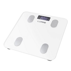 Весы LUMME LU-1334 Белый жемчуг LСD дисплей 180кг стекло 28*28см 4 сенсора умные с Bluetooth (10)