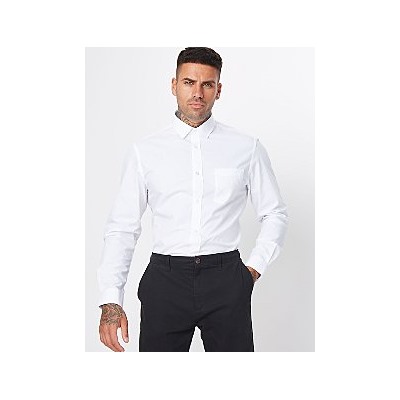 White Regular Fit Long Sleeve Shirts 5 Pack