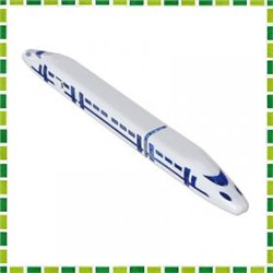Ручка шариковая синяя, в форме поезда, внутренняя подсветка, 18х1, 6см, пластик, в компл.бат. 3хLR41