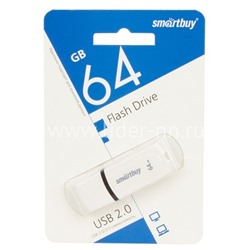 USB Flash  64GB SmartBuy Paean белый 2.0