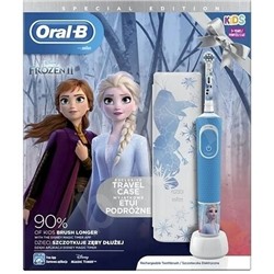 Зубная щетка Электрическая Детская Oral-B Vitality Kids Снежная Принцесса для девочек (+ футляр)