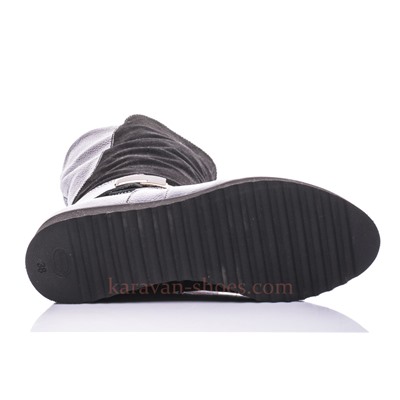 Женские кожаные сапоги Shik Shoes Shik1033 Черный Замш+Флотар: Под заказ