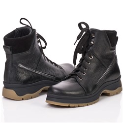 Женские кожаные ботинки V.Arimany V1273 Черный Флотар+Замш: Под заказ
