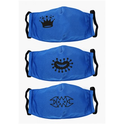 03-45 Рисунки на защитные маски Три короноформы черные