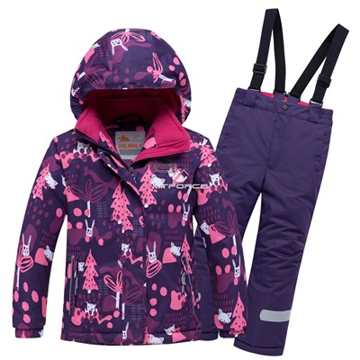 Детский зимний горнолыжный костюм фиолетового цвета 8928F