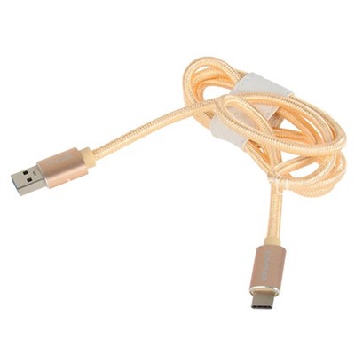 USB кабель для USB Type-C 1.0м AWEI CL-980 USB 3.0 текстиль (золото)