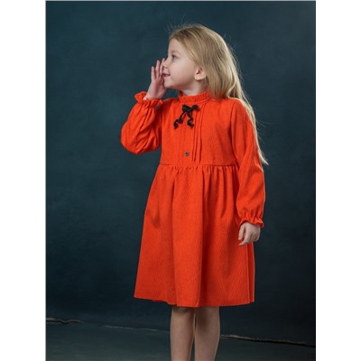 Платье Вельвет-бантик, цвет: оранж