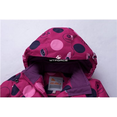 Подростковый для девочки зимний горнолыжный костюм фиолетового цвета 8916F