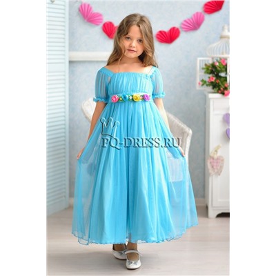 Платье "Натали", цвет голубой