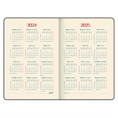 Ежедневник датированный 2024 А5 148х218 мм GALANT "CombiContract", под кожу, черный, 114761