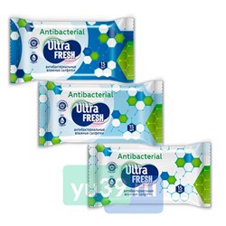 Салфетки влажные Ultra Fresh Antibacterial, 15 шт.
