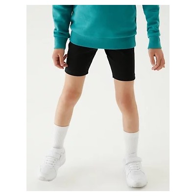 2pk Girls' Cotton with Stretch School Shorts (2-16 Yrs)