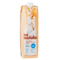 Нарушена упаковка!   Напиток овсяный «Nemoloko» Классический лайт 1л х 12 пак 4680019560892