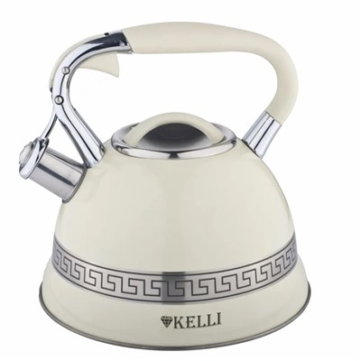 Чайник Kelli KL-4506 металлический(цвет Кремовый) обьем 3,0л (12) оптом