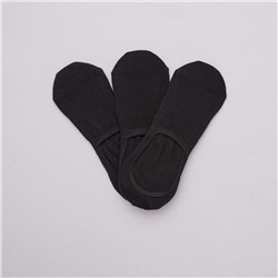 Комплект из 3 пар укороченных носков - черный