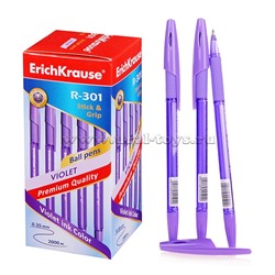 Ручка шариковая R-301 Violet Stick&Grip 0.7, цвет чернил фиолетовый (в коробке по 50 шт