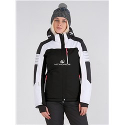 Женская зимняя горнолыжная куртка черного цвета 19601Ch
