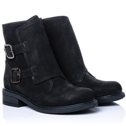 Женские кожаные ботинки LaRose L2273 Черный Нубук: Под заказ