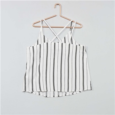 Легкая блузка с рисунком - белый
