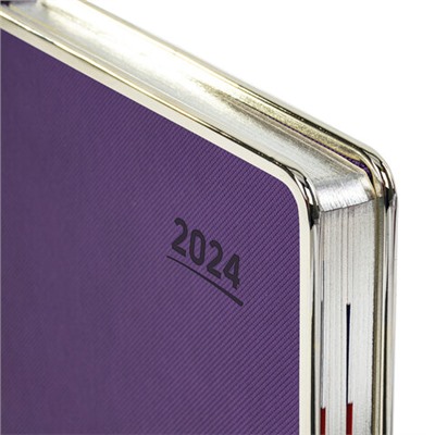 Ежедневник датированный 2024 А5 148х218 мм, GALANT "Infinity", под кожу, фиолетовый, 114770