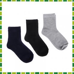 Комплект детских носков, 3 пары, 80% хлопок, 20% ПА, р.18-24