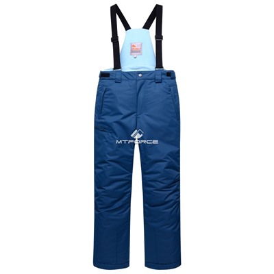 Подростковый для девочки зимний горнолыжный костюм синего цвета 8824S