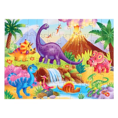 Пазл «Мир динозавров» №44, 50 элементов