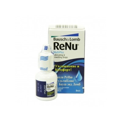 Увлажняющие и смазывающие капли ReNu MultiPlus