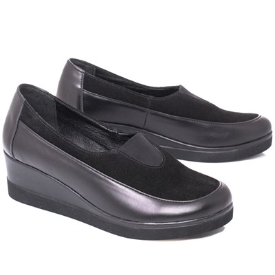 Женские кожаные туфли Shik Shoes Shik3166 Черный кожа+замш: Под заказ