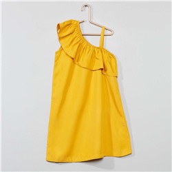 Асимметричное платье - желтый