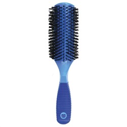Ollin Щётка для укладки волос 730550, 9 рядов, нейлоновая щетина, пластик, синий, 21 см