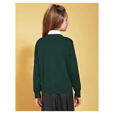 Girls' Cotton Rich School Cardigan (3-16 Yrs)
