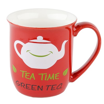 Кружка керамическая "Tea time" v=260мл. (4вида) (min12) (транспортная упаковка)