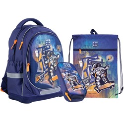 Набор рюкзак + пенал + сумка для обуви WK 724 Space Skating