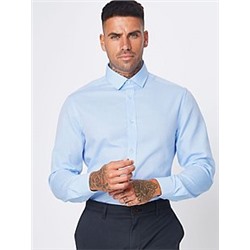 Blue Textured Long Sleeve Shirts 2 Pack