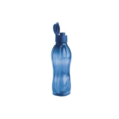 Эко-бутылка 1 л синяя с клапаном