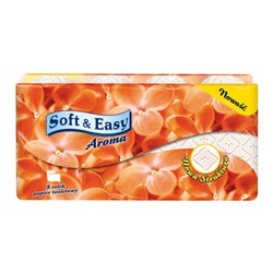 Туалетная бумага Soft & Easy аромат, 8 рул., 2 сл., оранжевая