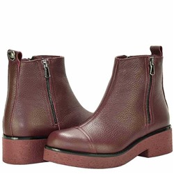 Женские кожаные ботинки LaRose L2035 Бордовый: Под заказ