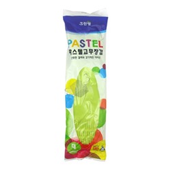 Перчатки из натурального латекса Pastel, Clean wrap (салатовые, размер L)