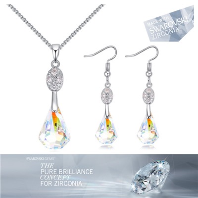 Комплект с кристаллами Swarovski Zirconia aрт. 61311