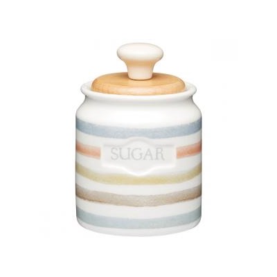 Купить емкость для сахара 800мл, 16х11см с деревянной крышкой керамическая классик  из материала: Керамика от Kitchencraft
