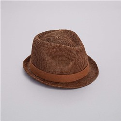 Шляпа борсалино коричневого цвета - коричневый