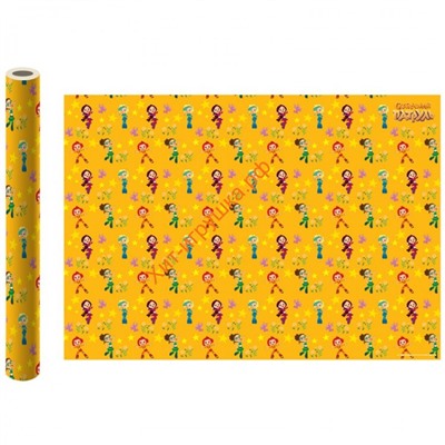 Сказочный патруль Упаковочная бумага (желтая) 700*1000 мм 2 шт в рулоне 275857, 275857
