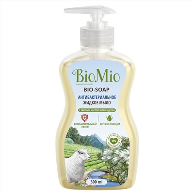 BioMio Мыло жидкое с маслом чайного дерева, антиб., 300мл (12), шт