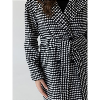 Пальто женское демисезонное 23540 (черно-белый)