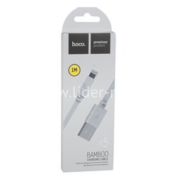 USB кабель для iPhone 5/6/6Plus/7/7Plus 8 pin 1.0м HOCO X5 (белый)